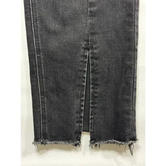 Flying Monkey Women's Notched Waist Straight Leg Black Jeans - Size 30 (32x32) - Picture 3 of 6